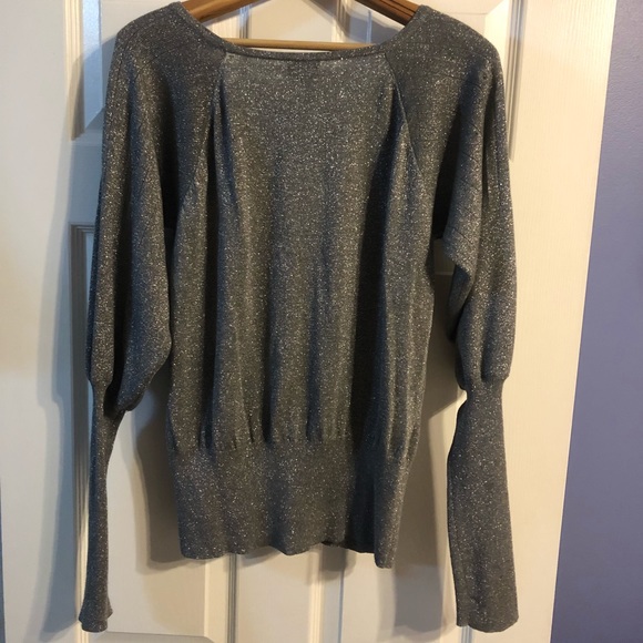 NWT, Sz. L, Worthington Silver & Grey Sweater 💥 - Picture 3 of 5